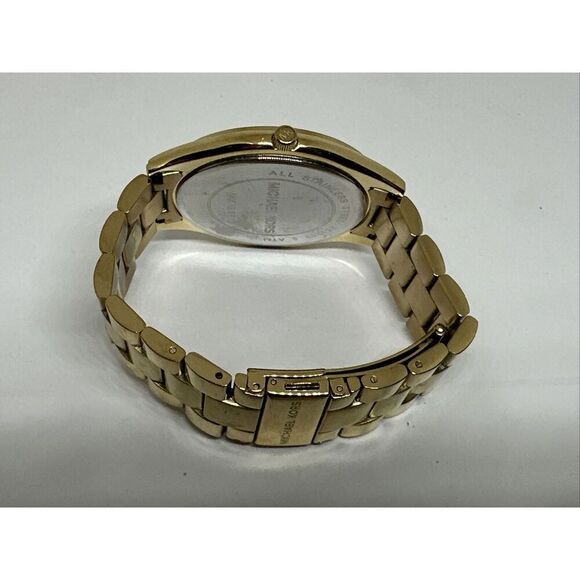 Michael Kors Slim Runway MK3179 Women's Gold Tone Analog Dial Wrist Watch NUL29 - Picture 10 of 11